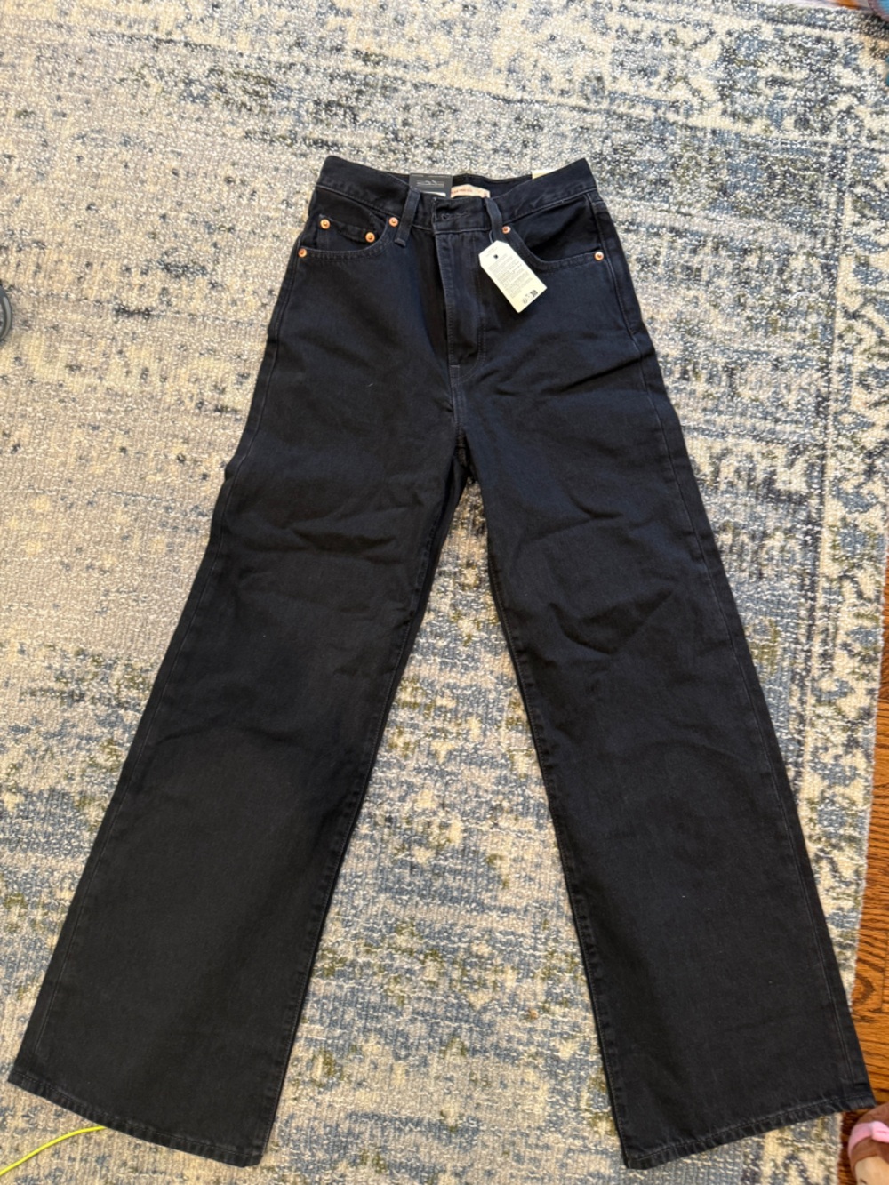 High rise Levi jeans ribecage wide leg